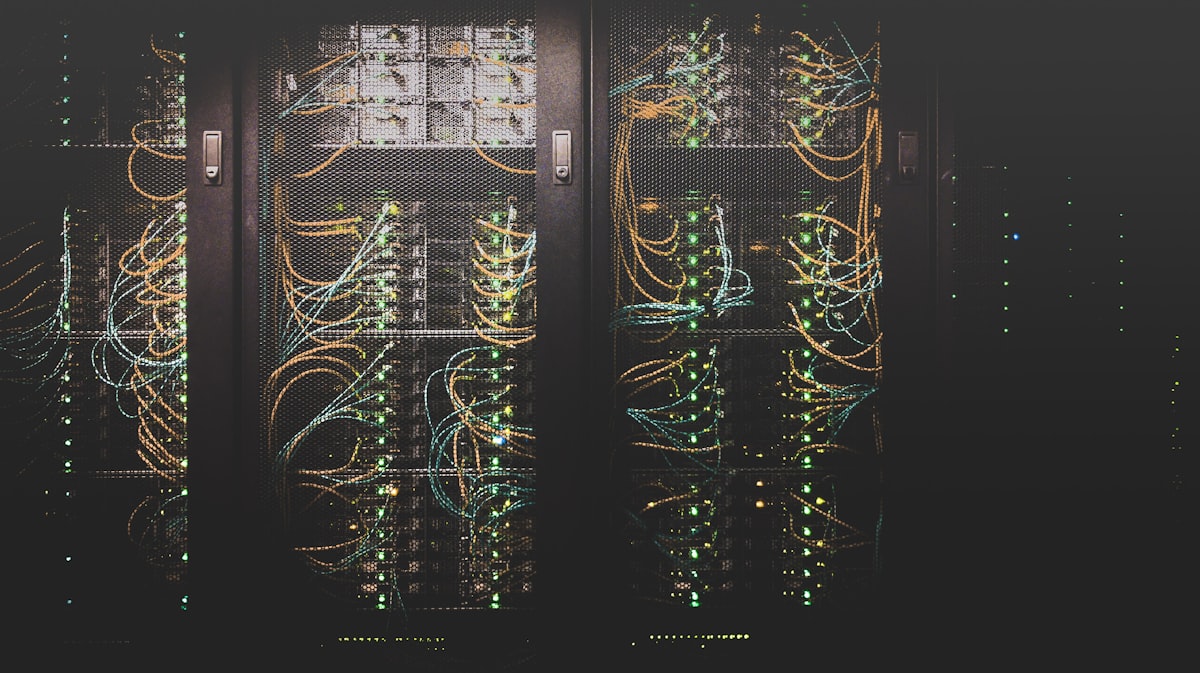 Bank trading floor with AI dashboard overlay